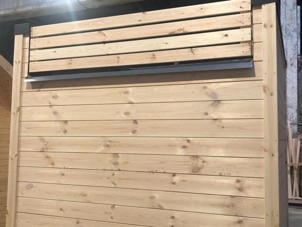 Sauna Holzsauna Holz Design Haus Outdoor Landhaus Garten 2,30x2,30x2,40